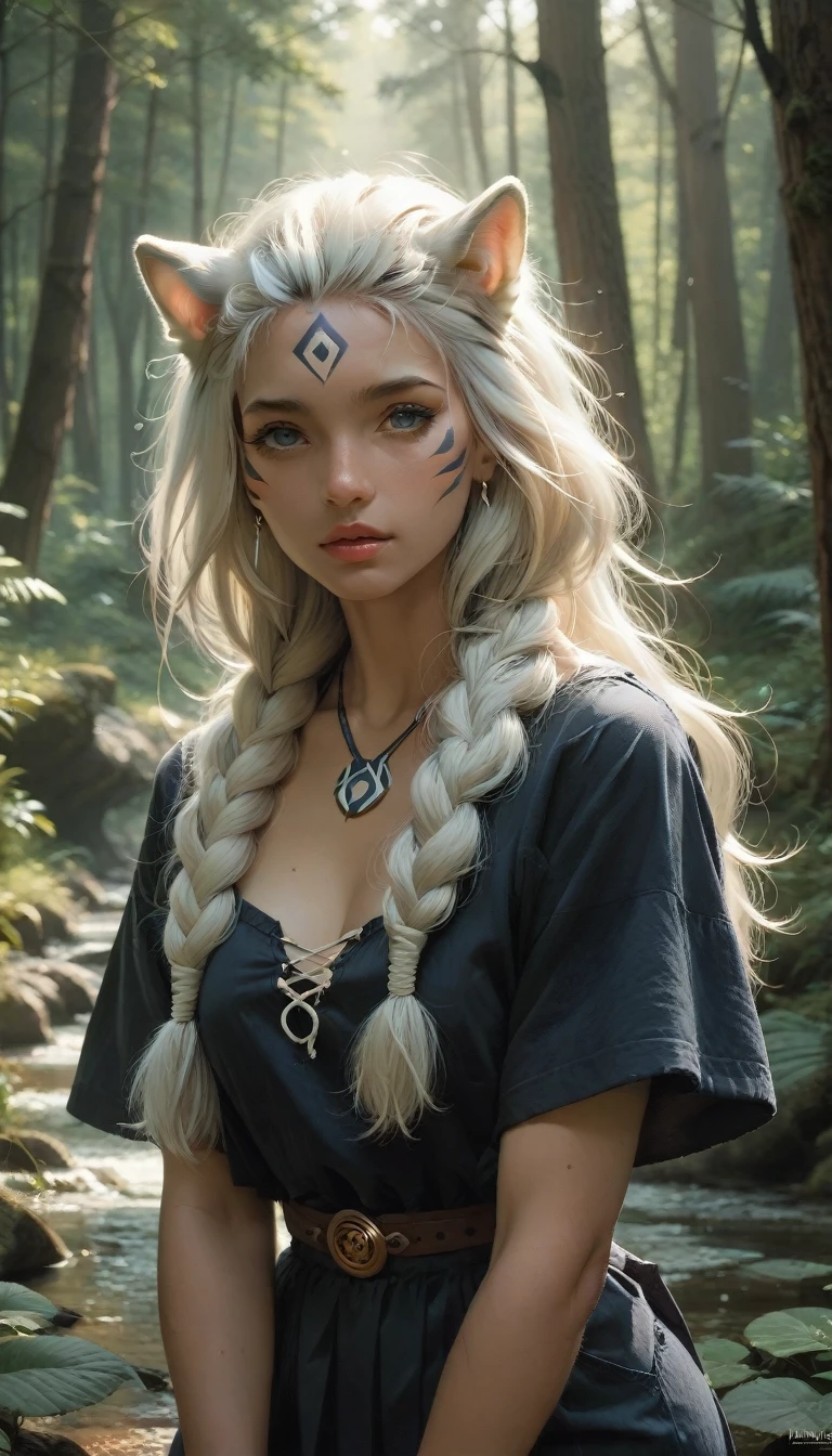Princess Mononoke who lives in the forest、White Wolf、