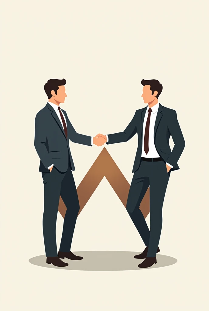 Logo of the letter W being formed by the handshake between two successful men. Create a stylish Menthes Institute logo