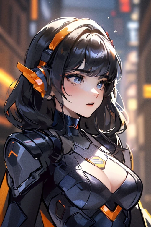 (masterpiece),(Highest quality),(Super detailed),(Best illustrations),(Best Shadow),(Absurd),(Detailed Background),(so beautiful), 16K, 8K, 4K,(Best Shadow),empty eyes,robotization,woman ,big bust,Robot Joint ,Metal skin,Black Suit,long hair,a black suit that covers the whole body,robot mermaid