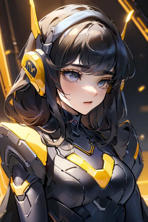 (masterpiece),(Highest quality),(Super detailed),(Best illustrations),(Best Shadow),(Absurd),(Detailed Background),(so beautiful), 16K, 8K, 4K,(Best Shadow),empty eyes,robotization,woman ,big bust,Robot Joint ,Metal skin,Black Suit,long hair,a black suit that covers the whole body,robot mermaid