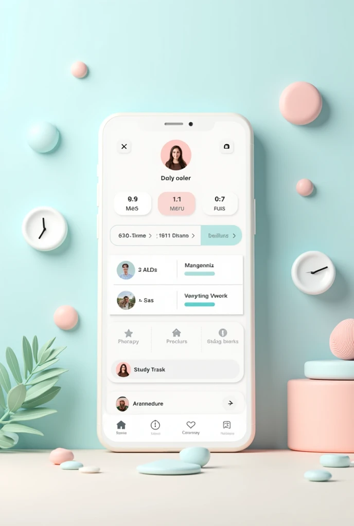 Image of a time management app used to solve the problem of studying too much