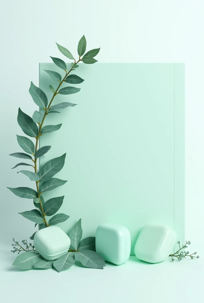 Creative folder image of mint candy and eucalyptus relista