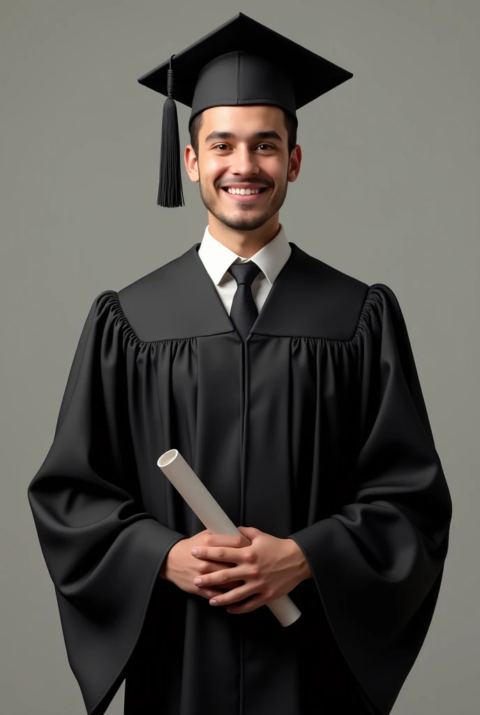 Make a man in graduation clothes