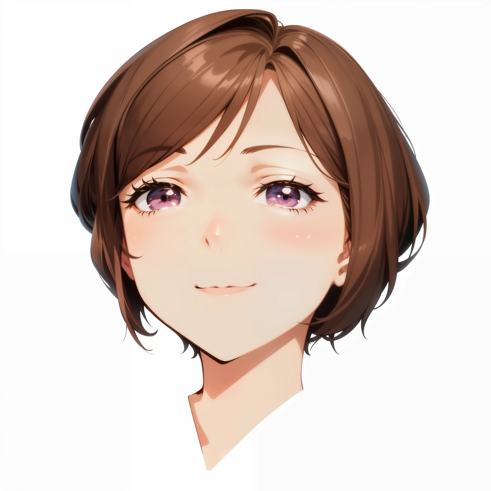 (Short Hair、Beautiful brown hair)