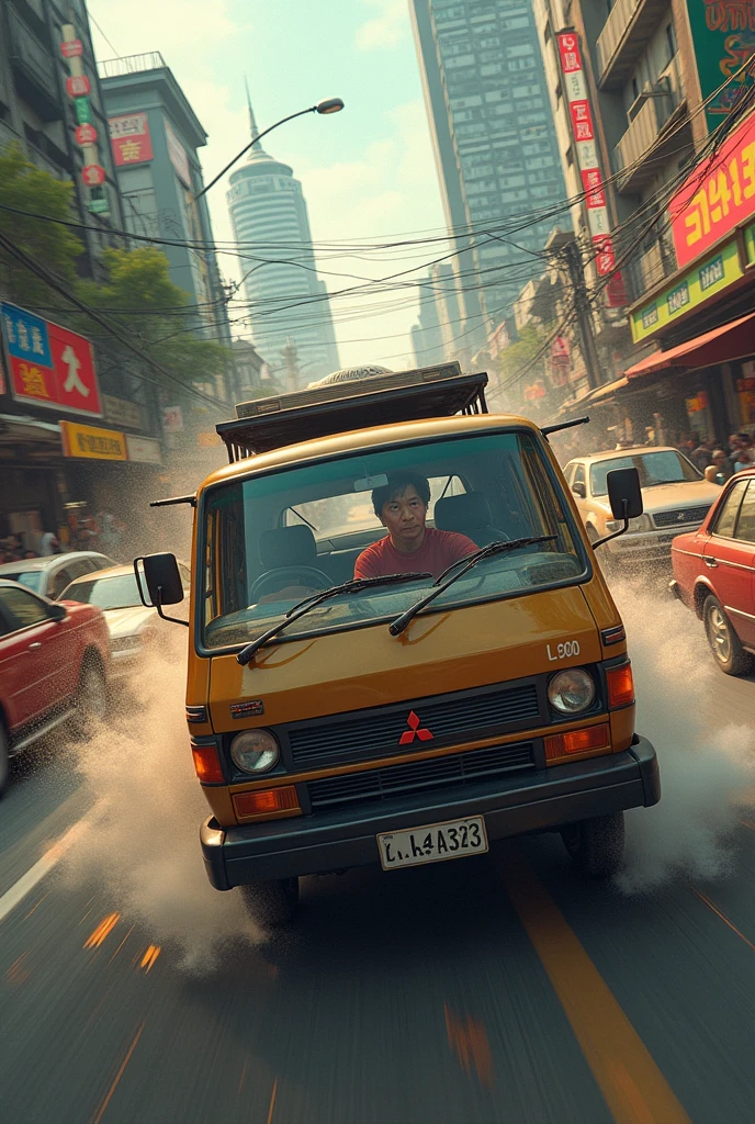 jackie chan drive mitsubishi L300
in thailand