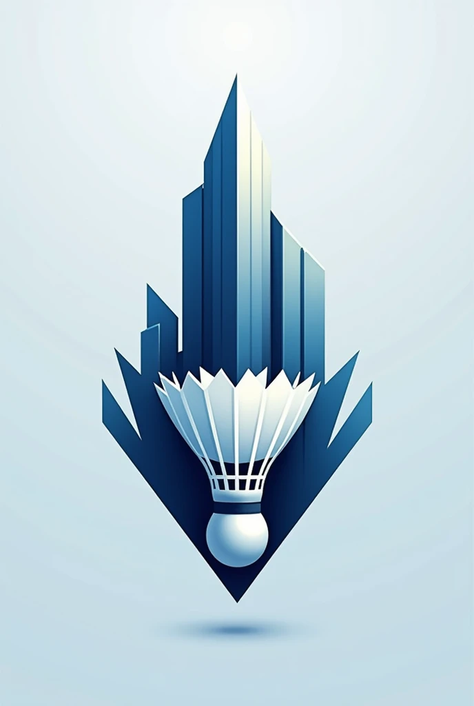 Create a badminton logo named skyscraper