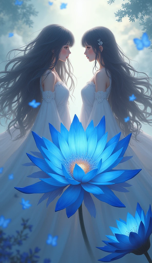 masterpiece,asakura_three,blue flower