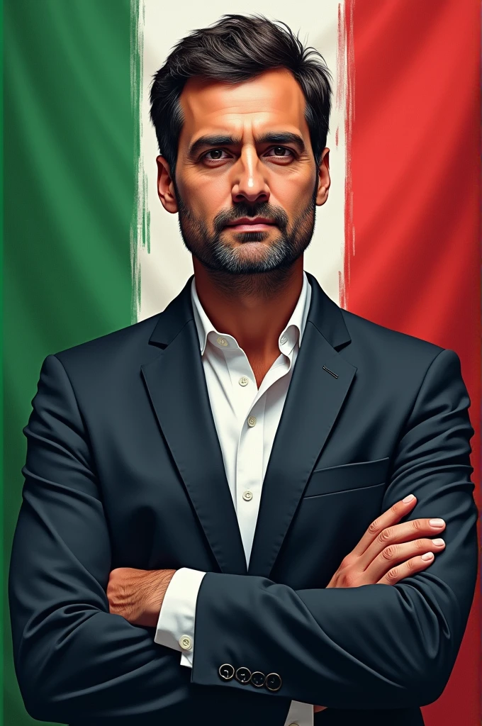 Rahul Gandhi with Italian flag
