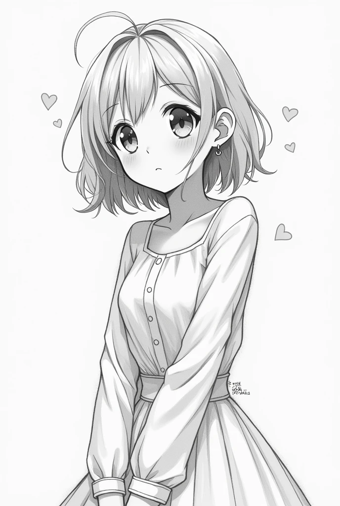 Anime type idol made in pencil that looks like an avatar