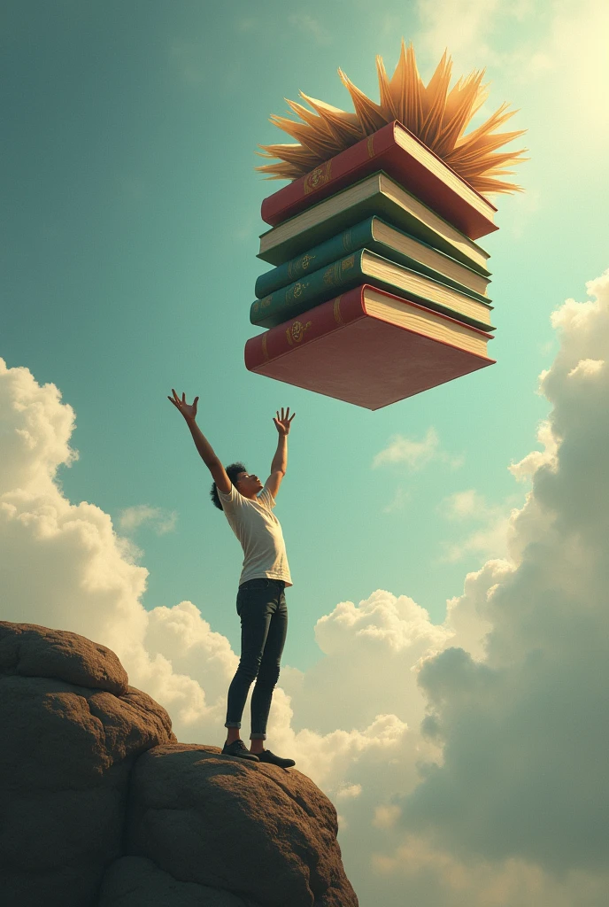Reaching for greater heights concept art with books