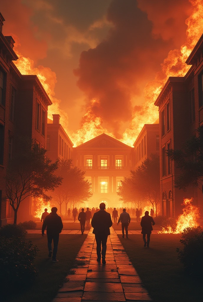 Take a college named after federal in strikes and in flames