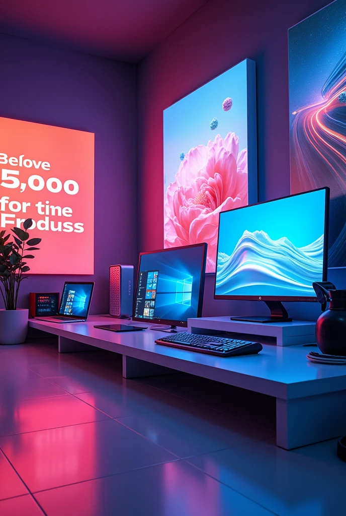 horizontal image, ads about products related to technology, sale!