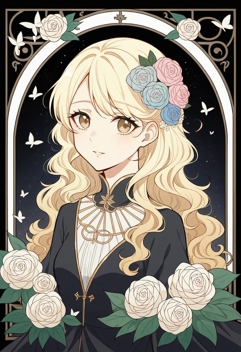 (Art Nouveau:1.25), Maximalism art style,Neon Theme,Suprematism,beautiful detailed flower, beautiful detailed eye,Super detailed,flower,超high quality,,eye,flower and hair is same color,Beautiful colors,face,her hair is becoming flower, flower,hair,flower,butterfly,,1 girl cute,,Attention to detail, high quality,Backlight,hair and clothes is flower,Upper Body ,high quality,hair with body ,Web Dress, Upper Body, flower leg, flower hands,body with flower, flower with clothes , dress with flower, , Particles of light,Black background, Hair with flower,Small breasts with flower,floating hair with flower,floating1girl,Small breasts, marbling with hair and clothes, View your viewers,original,Put your arms down, Paper cutting, Black background, flower forground, hair with flower,High resolution, hair with flower,hair with flower ,hair, wavy hair ,Diffuse lighting, Abstract,体のあるbutterfly, flower with hair, her hair is flower,Big Top Sleeves, floating,student, [[hair over one eye]],dark