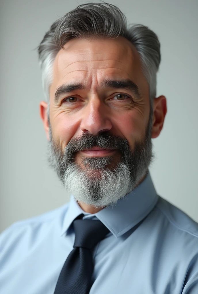 Unusual Salesperson Avatar Successful Man 4 Gray Hair and Beard 