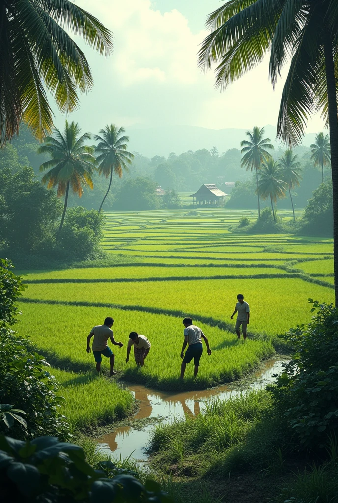 Rural agriculture in Cambodia during the rainy season
