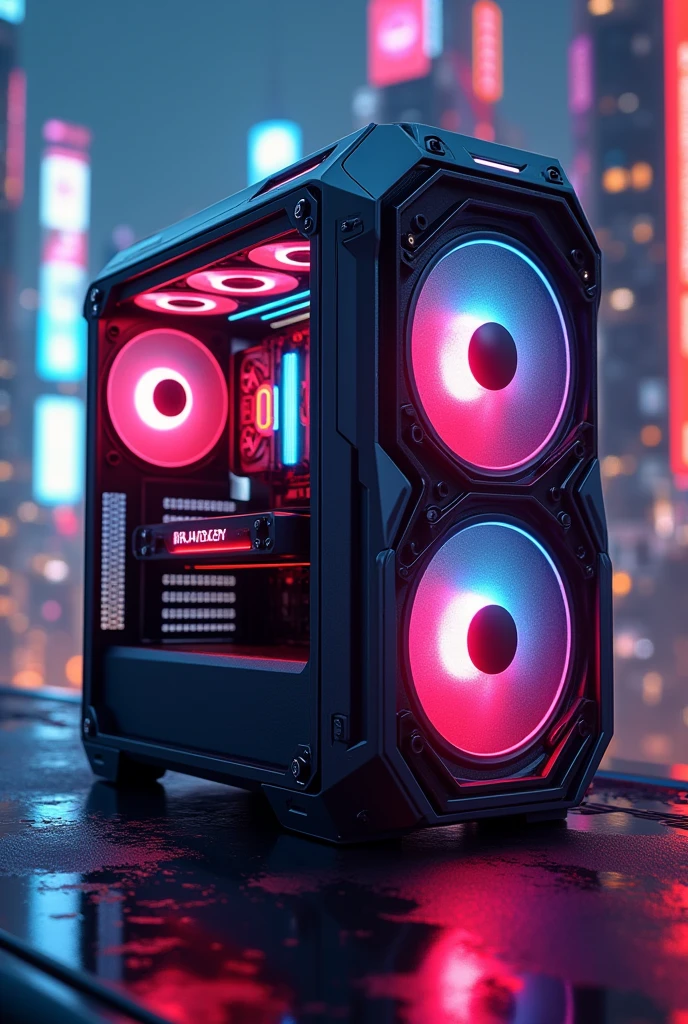 Make 3d pc components
And make it in cyberpunk style