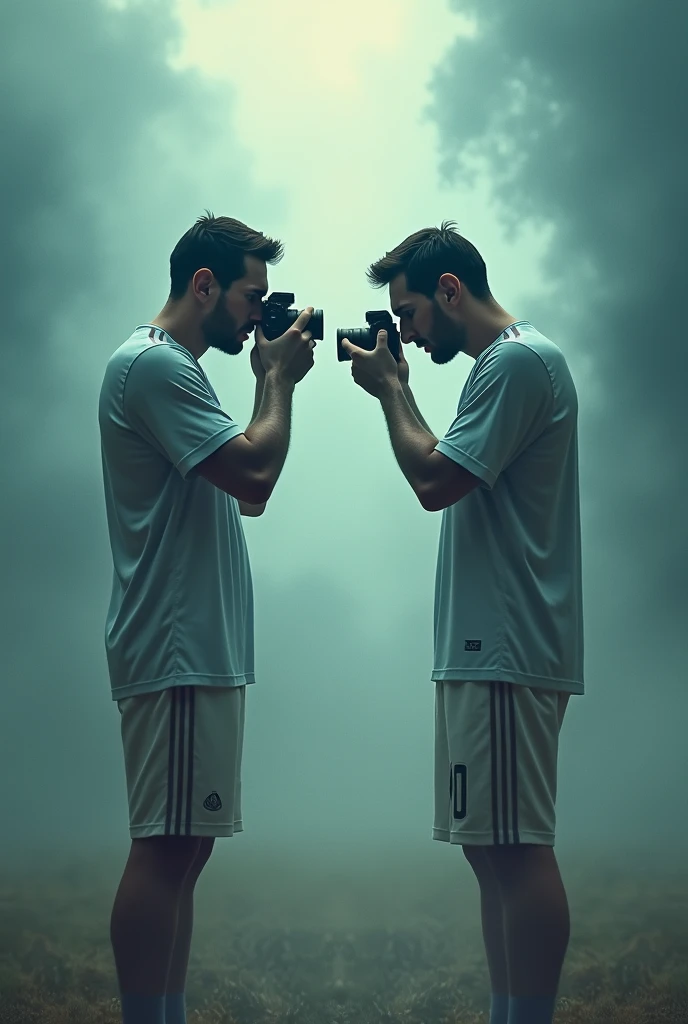 Messi is taking picture of another messi