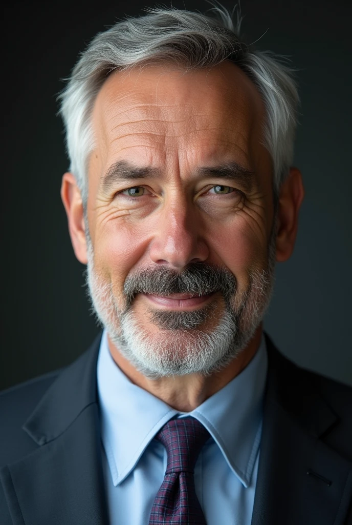 Unusual Seller Avatar Successful Man 4 Short Side Hair and Short Beard Gray 
