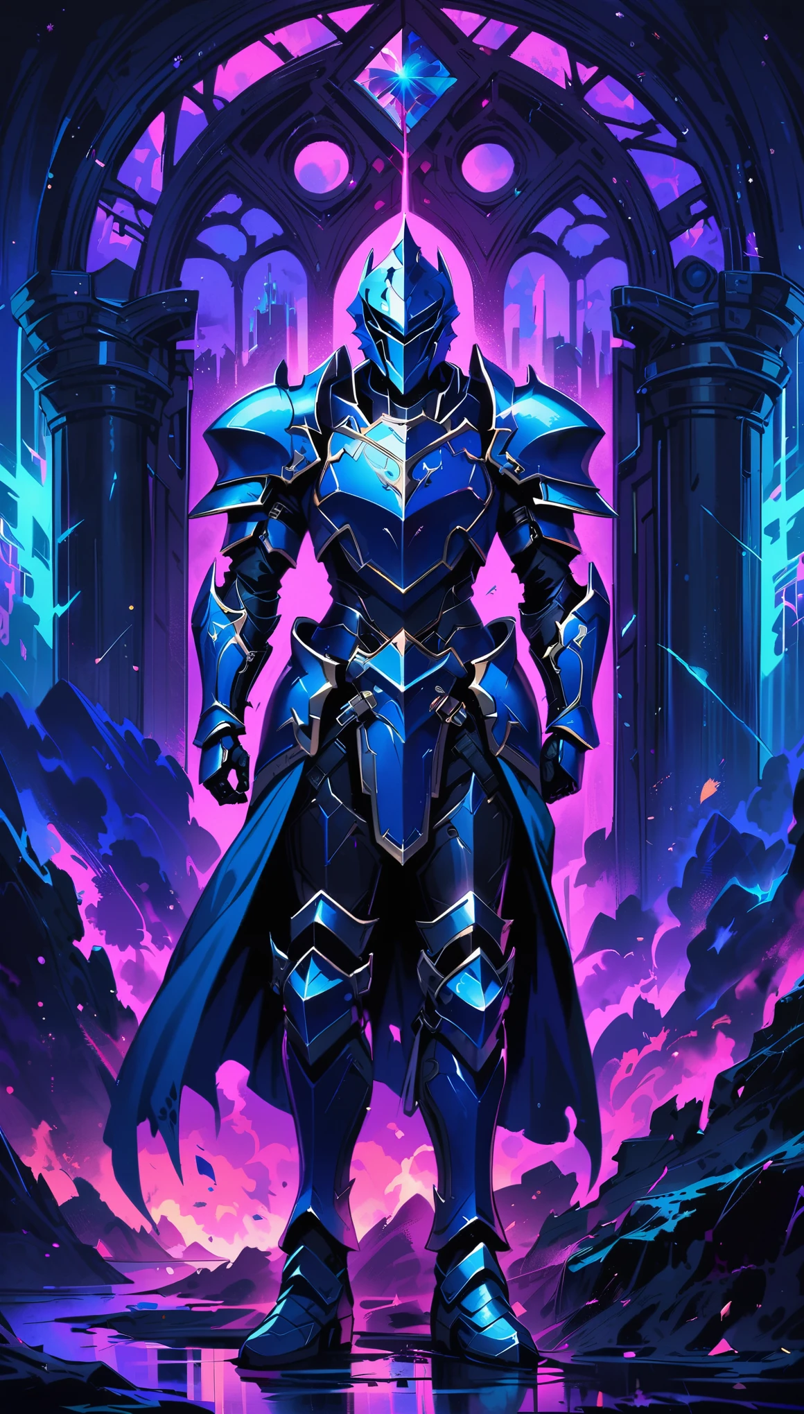 blacklight，full body，look at view，Armored Knight，high resolution，wallpaper，
