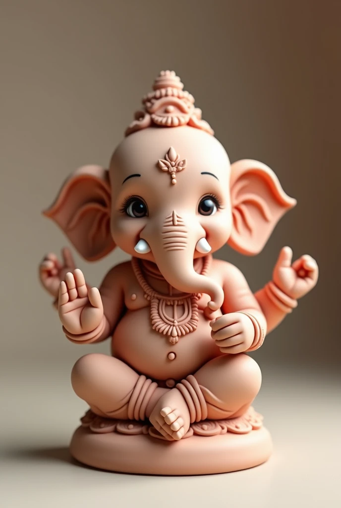 Make clay newly born baby ganpati which will be easy to make