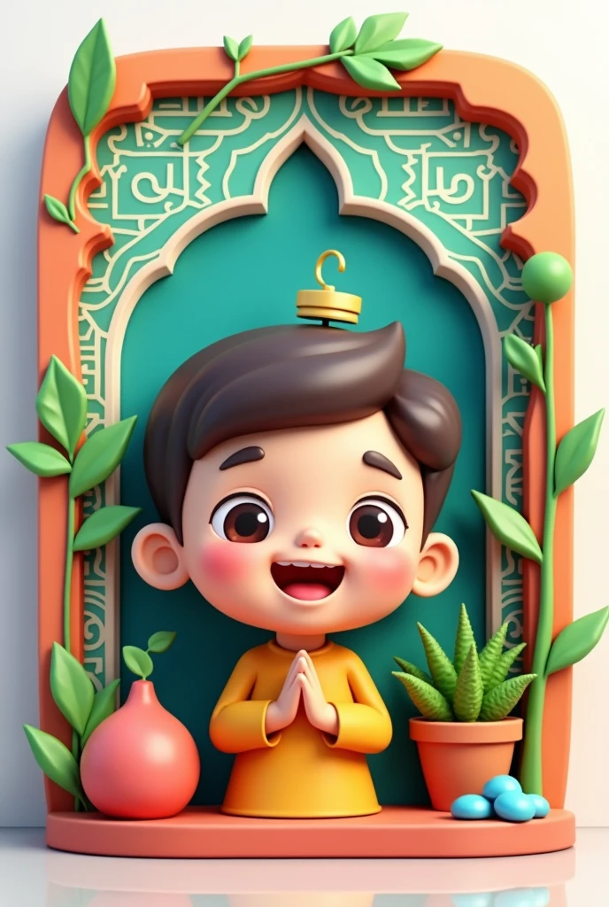 Desing the Kids app icon for kids app with 3d effect Islamic kids app icon