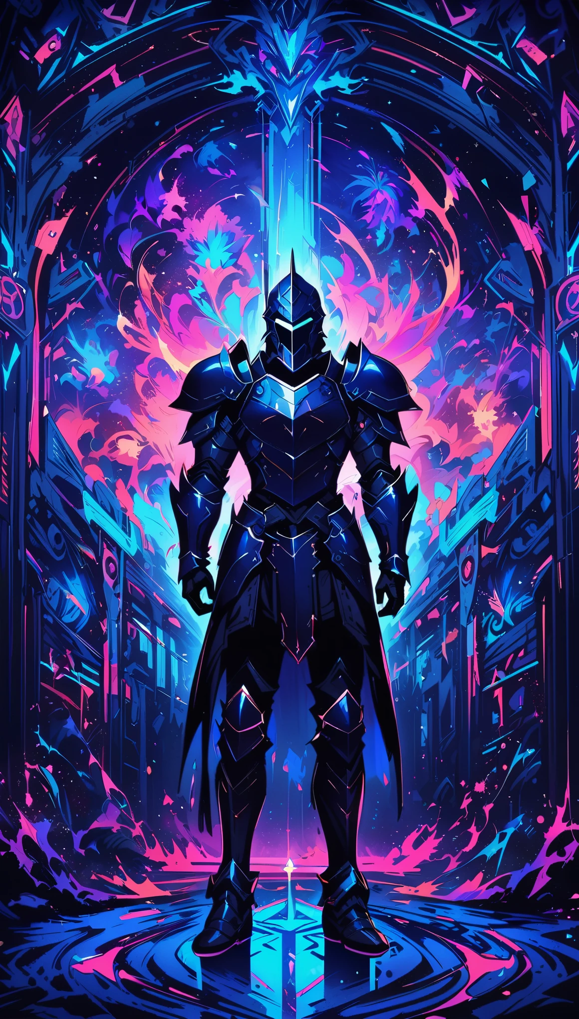 blacklight，full body，look at view，Armored Knight，high resolution，wallpaper，
