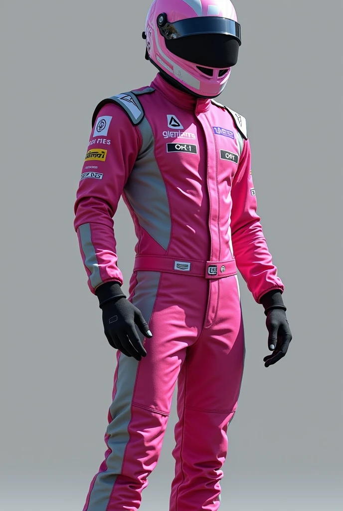 Pink and grey race uniform