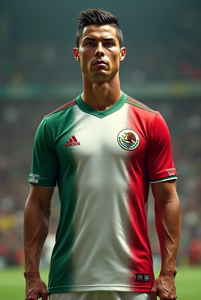 Cristiano Ronaldo wearing the Mexico uniform