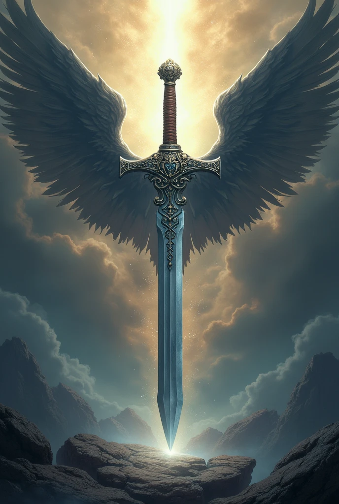 A sword that stands alone between the devil and angel swords