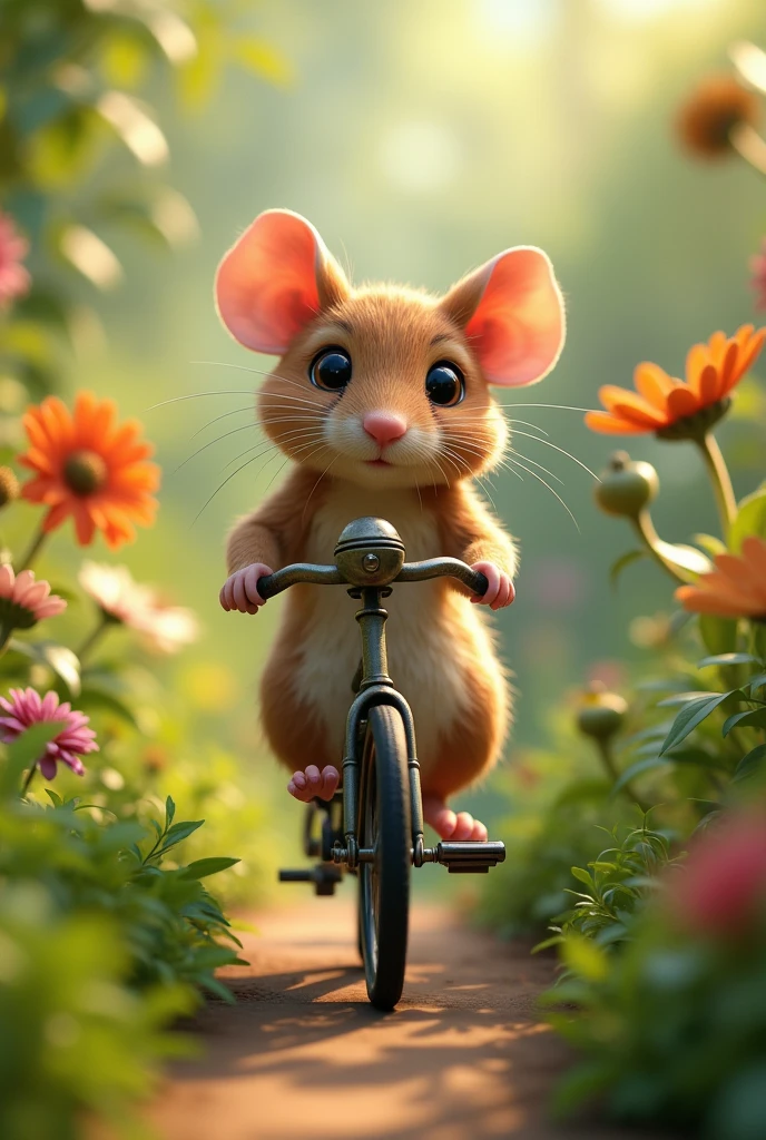 Mouse ride bike