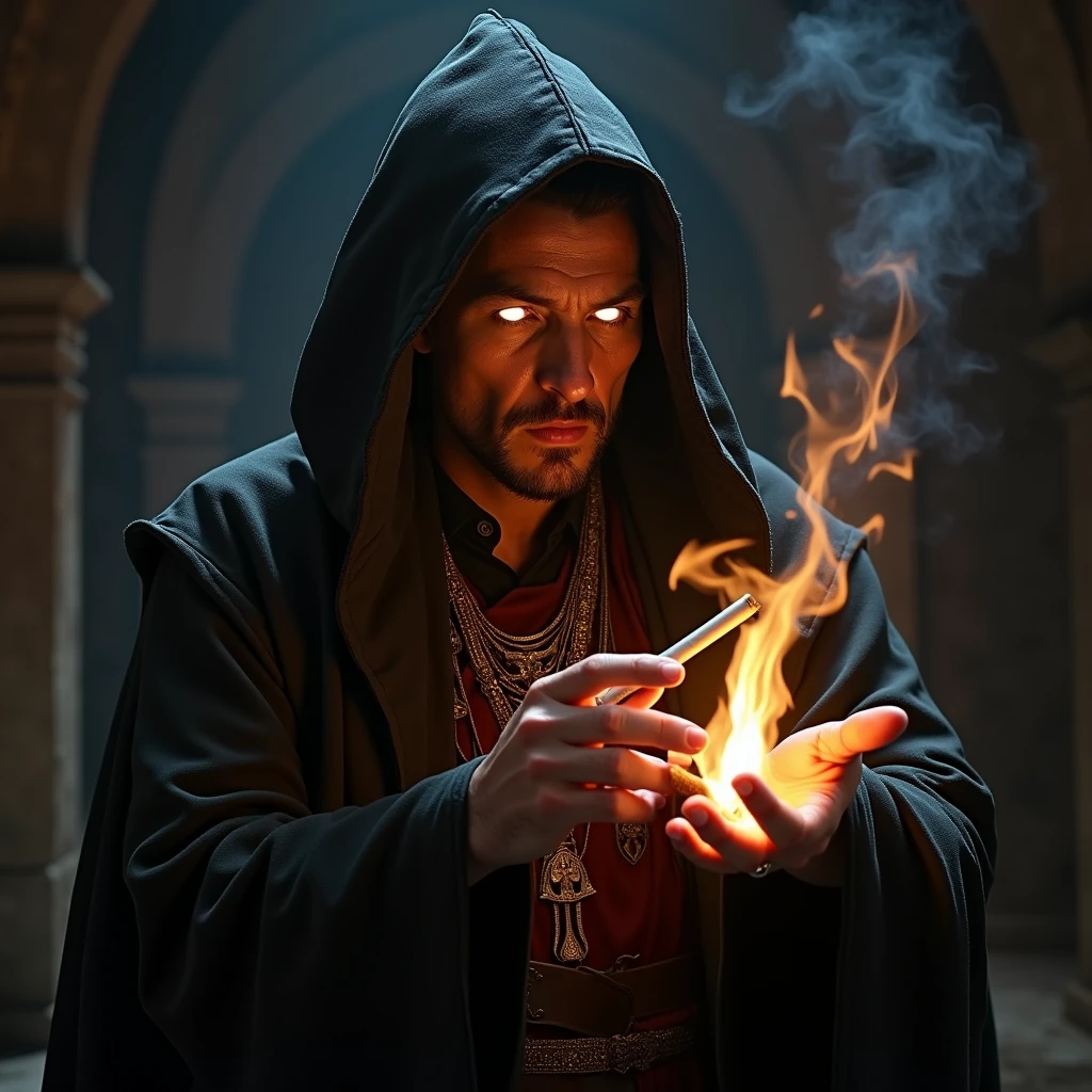 A psychic using pyrokinesis to light a cigarette.、Dungeons&Dragons