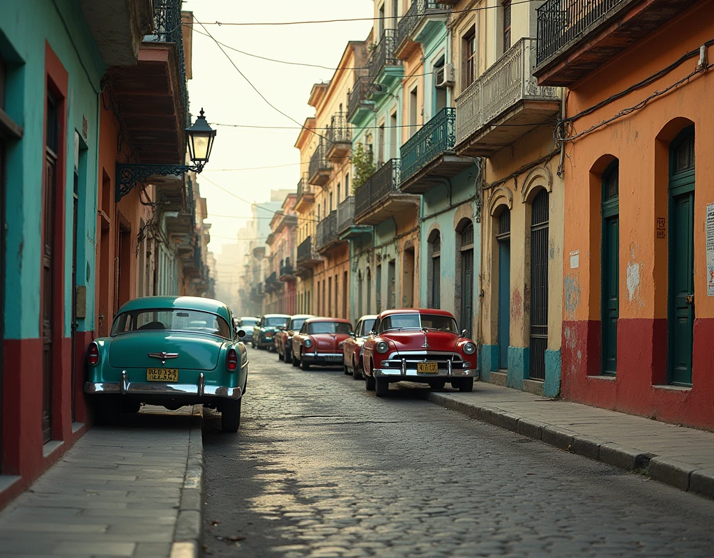 Make an image showing the most relevant or most representative aspects of the country of Cuba, including culture, celebrities and/the historical echoes