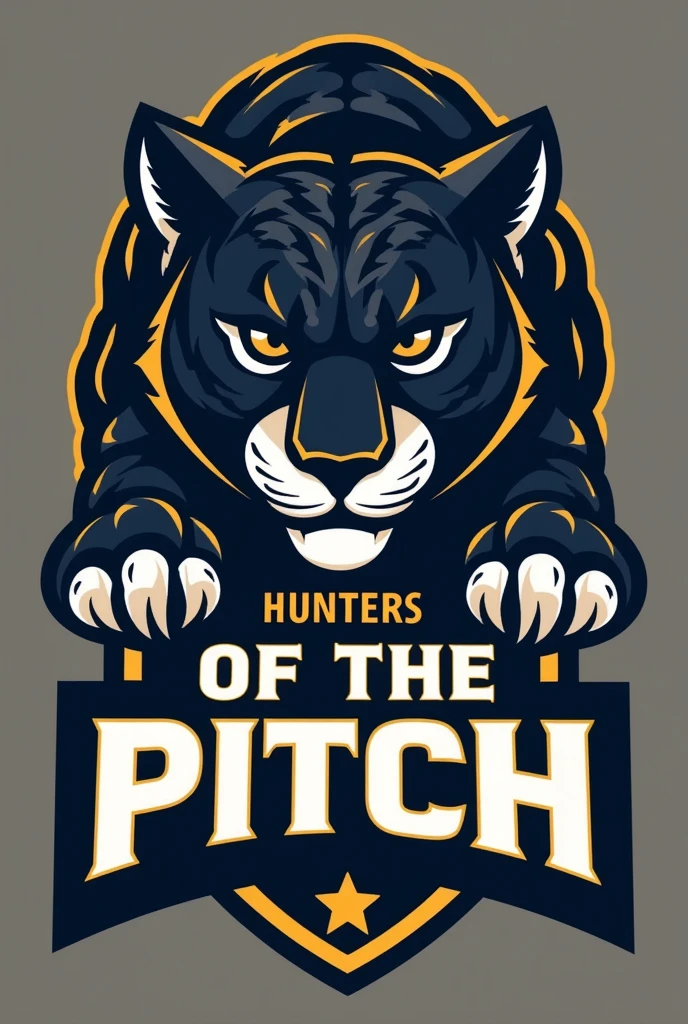 "Hello, I need your help to create a slogan for 'Atlética Predadora', a university athletic team with a jaguar mascot. The slogan must reflect power, mastery and excellence. Por favor, generate some impactful slogans that incorporate these elements and the concept of predator. Use dark blue colors, doradas, offwhite, and the other colors that are part of it