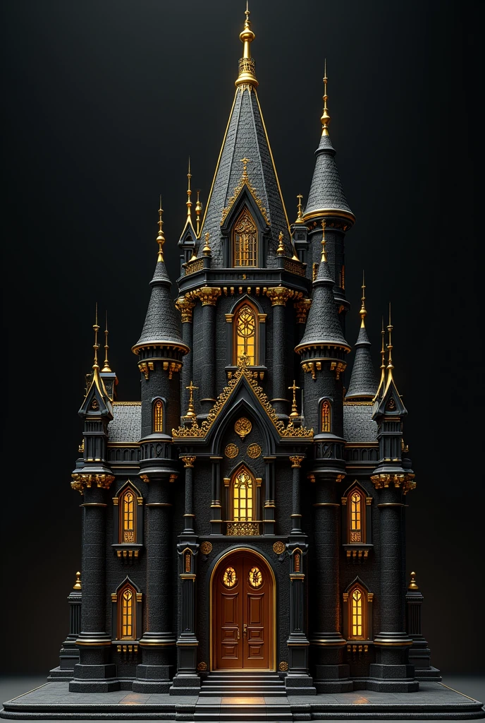 An image that has the name Dionel elegant castle with a beautiful black and gold background