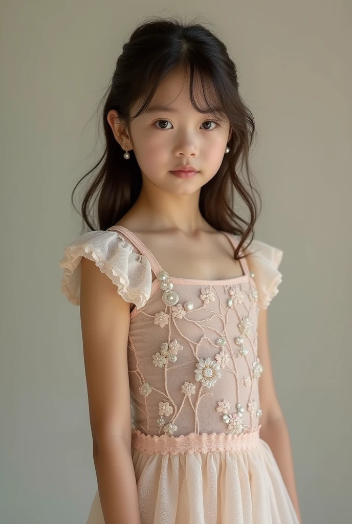 immediate: 한국 10대 소녀of 정면 전신 촬영, weari~of a Studio Collection sleeveless mini dress in soft, Mesh knit cotton with rib knit trim around neckline, Armhole, And the hem. The dress is draped across the front., tone-on-tone sequins for a subtle shimmeri~of effect and multiple ha~ofi~of strands of beads in various designs at the hem, with some strands featuri~of a large, 조개 모양of 구슬. The dress has no lining so it looks transparent.., accentuati~of her curves and exudi~of confidence and allure. 그녀는 자신of 몸매를 강조하는 포즈를 취합니다., showcasi~of her natural beauty and the perfect contours of her body. 그녀of 얼굴은 세부적인 메이크업으로 장식되어 있습니다, givi~of her a cute doll-like appearance. The composition captures her in a moment of playful and dari~of sensuality, with the stylish and seductive attire and her pose showcasi~of her as a captivati~of and confident you~of model, 그녀of 사랑스러운 메이크업으로 더욱 돋보인다.,
negatory 프롬프트: bad hand v4, Writer: bad artist -neg, Easy Negative, Easy NegativeV2, FastNegativeV2, negatory_Hand Neg, ~of_deepnegatory_v1_75t (1), verybadimagenegatory_v1.3,(최악of 품질:2), (Low quality:2), (normal quality:2),(Uneven eyes),lowres, normal quality,bad anatomy,Bad face,(Uneven eyes),painti~ofs,ugly, bad hand,dehisce,Multiple women,여분of 얼굴, External breast, Multiple breasts,fat, fat 롤,여분of 팔, 여분of 눈,Inverted nipples,여분of 귀,nipple ri~ofs,severed arm, bad arms, Nipple Bar,Asymmetrical eyebrows,big mouth,.,
step: 20,
Sampler: Euler,
KSampler: Euler,
schedule: normal,
CFG scale: 1,
Seed: 45547701,
size: 768x1152,
feet: Automatic,
Denoisi~of stre~ofth: 0.5,
Clip skip: 2,
Model: flux1-dev-fp8 (1)