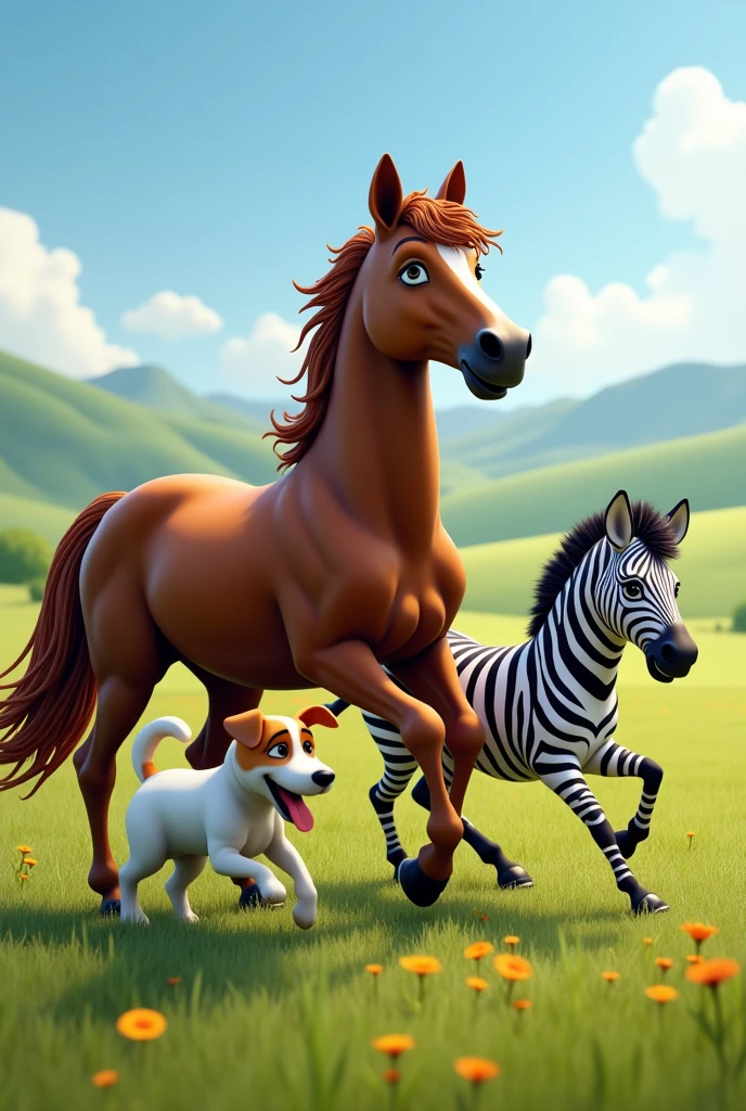 x horse x dog x zebra