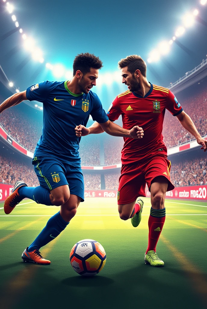 Create a banner Kakaroto vs Barbosa final of the Eurocup PES efootbol 2024