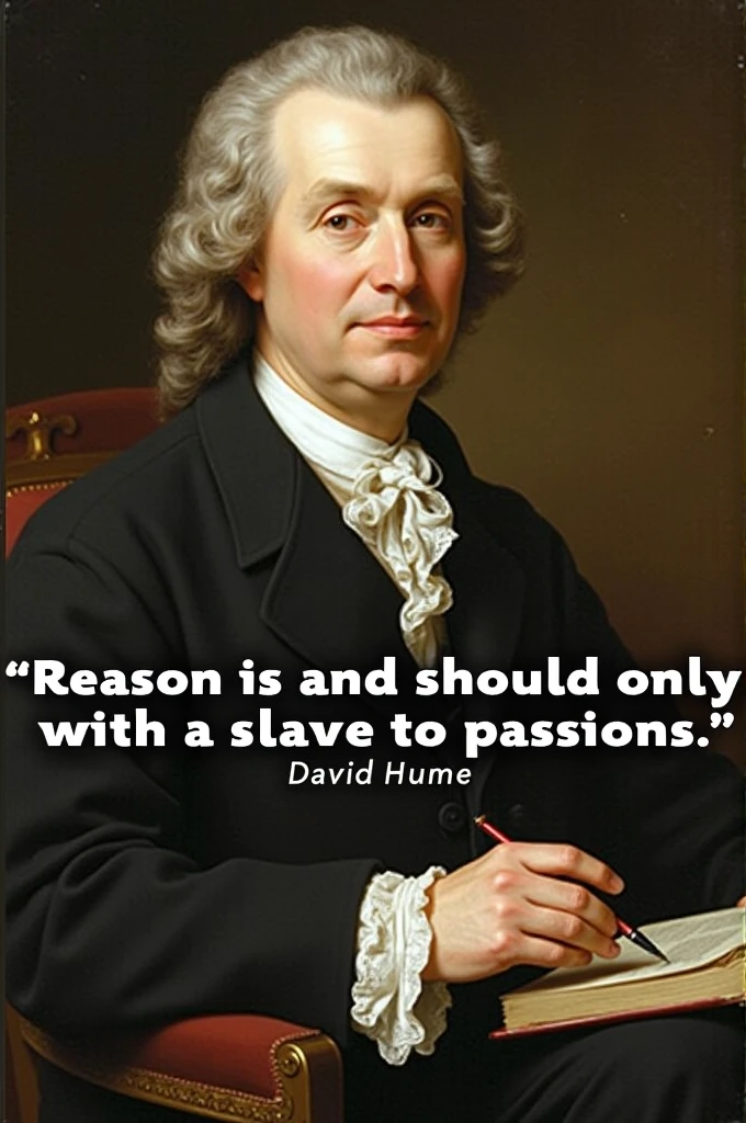 David Hume said "Reason is and should only be a slave to passions."