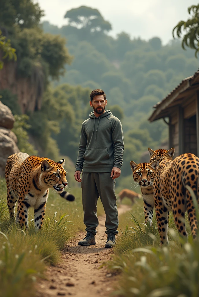 Messi in a big cat farm
