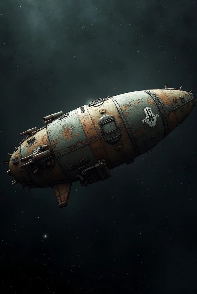 Dark rusted space craft inside