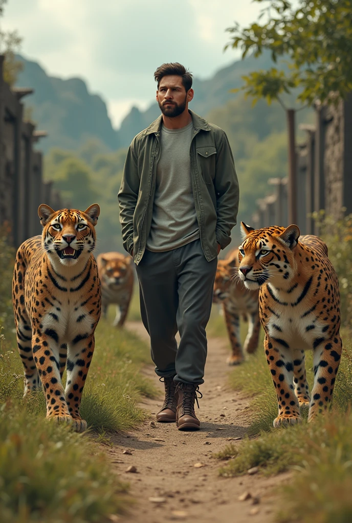 Messi in a big cat farm