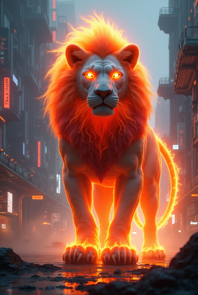 Fire lion city