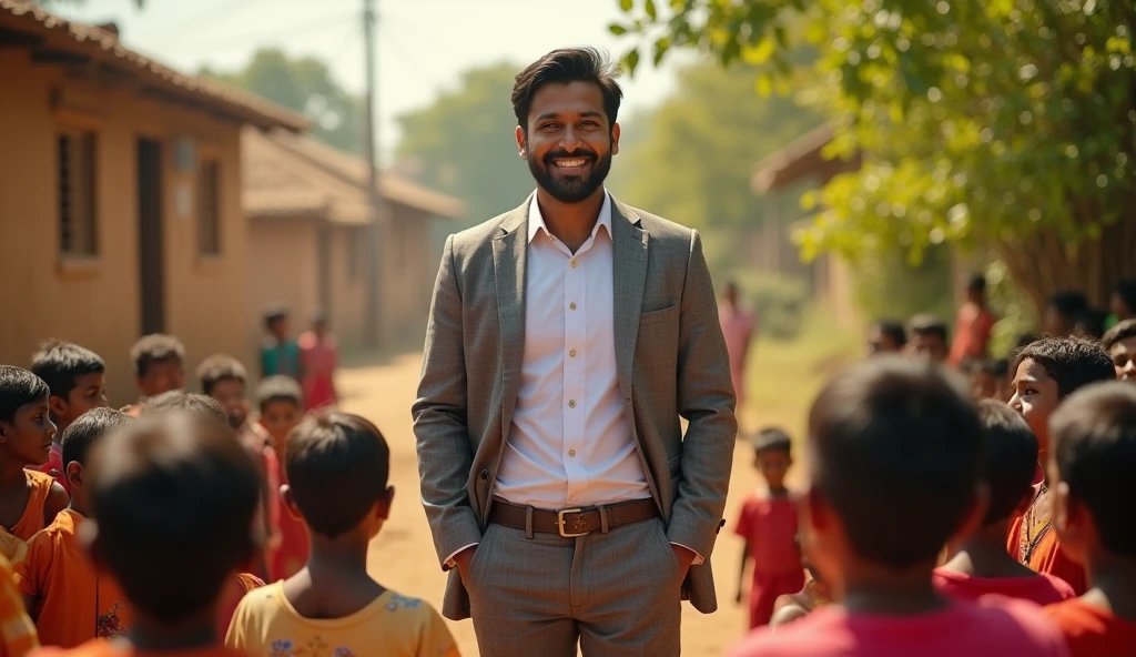 
The final scene shows Arjun as a successful engineer, standing in his village, with children around him looking up to him. The scene symbolizes his success and the inspiration he has become for others.
