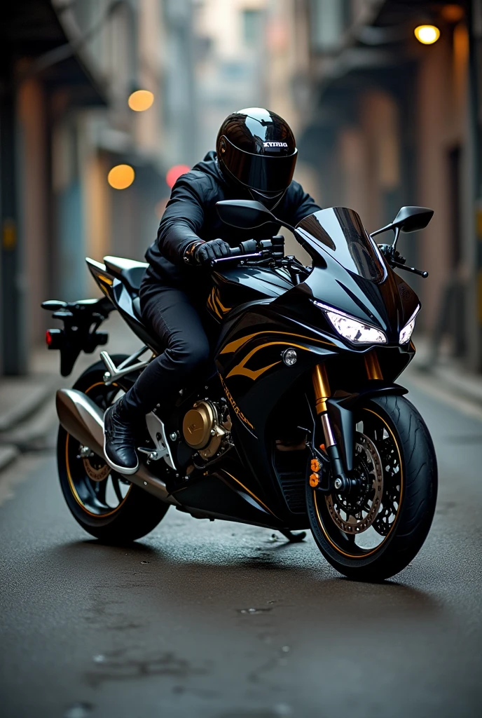 Honda xblade160 black with gold 
