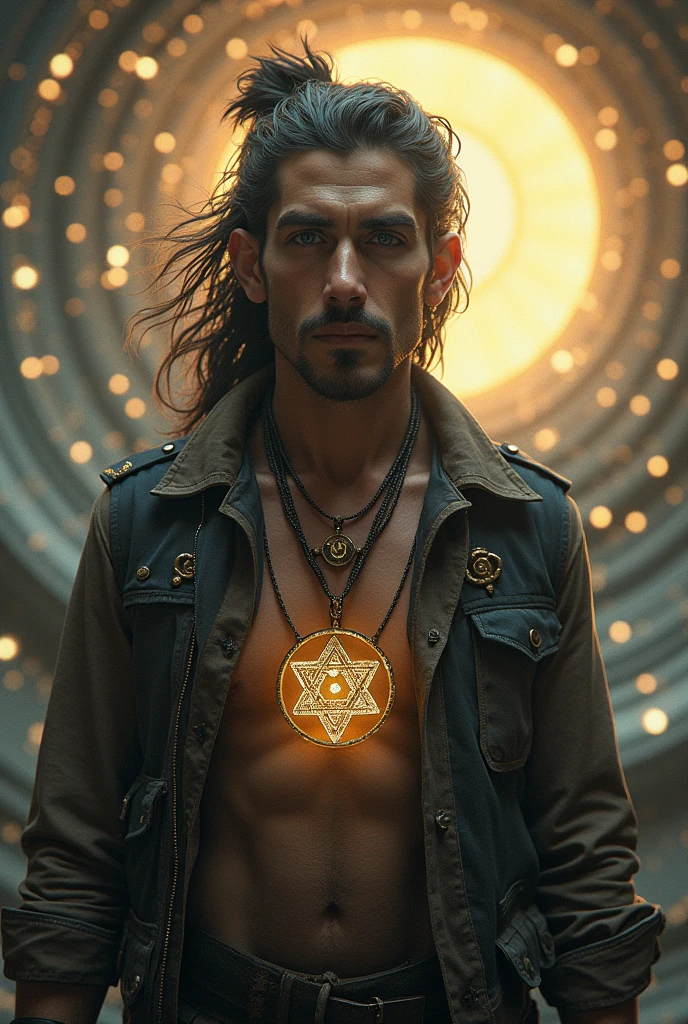 A time traveler with a Star of David necklace, type of engravings