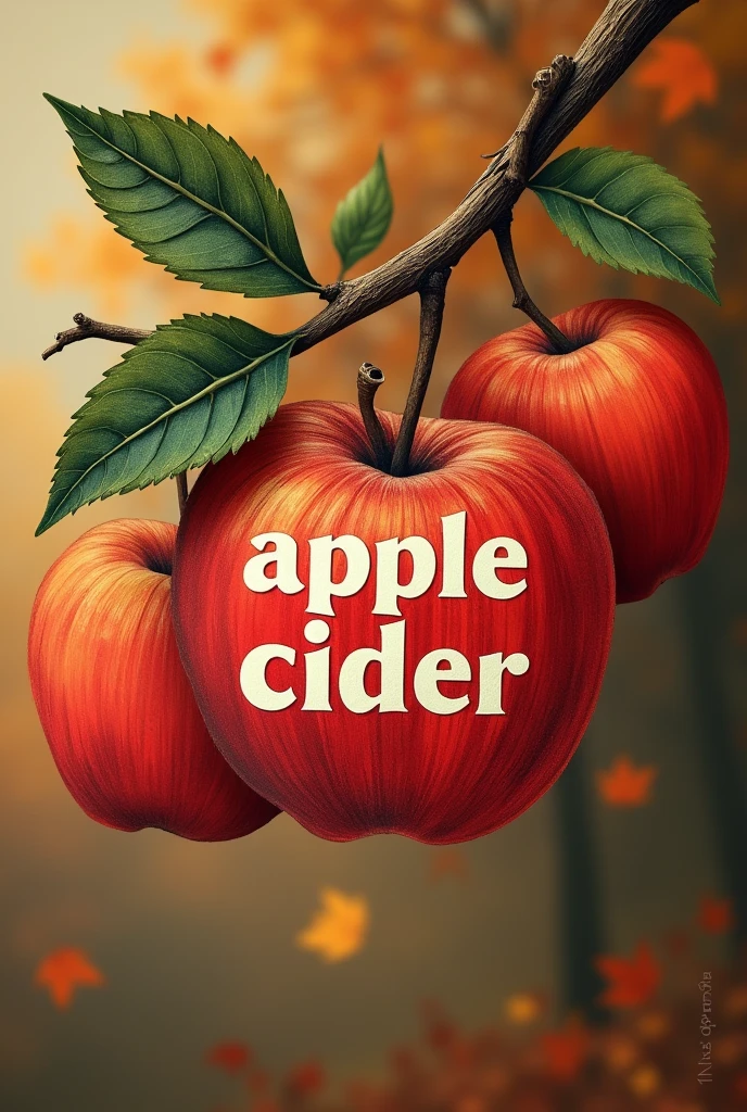 Hey! I work at Trader joes and apart of the art team! Fall is coming up and we're getting the seasonal Apple cider. my project is to make a cardboard cutout visual capturing the elements of fall and apple cider. I want to make the cutout apples on a vine, with one main, bigger apple that says, "Apple Cider". Make the apples look "rustic" or "Trader joes aesthetic"