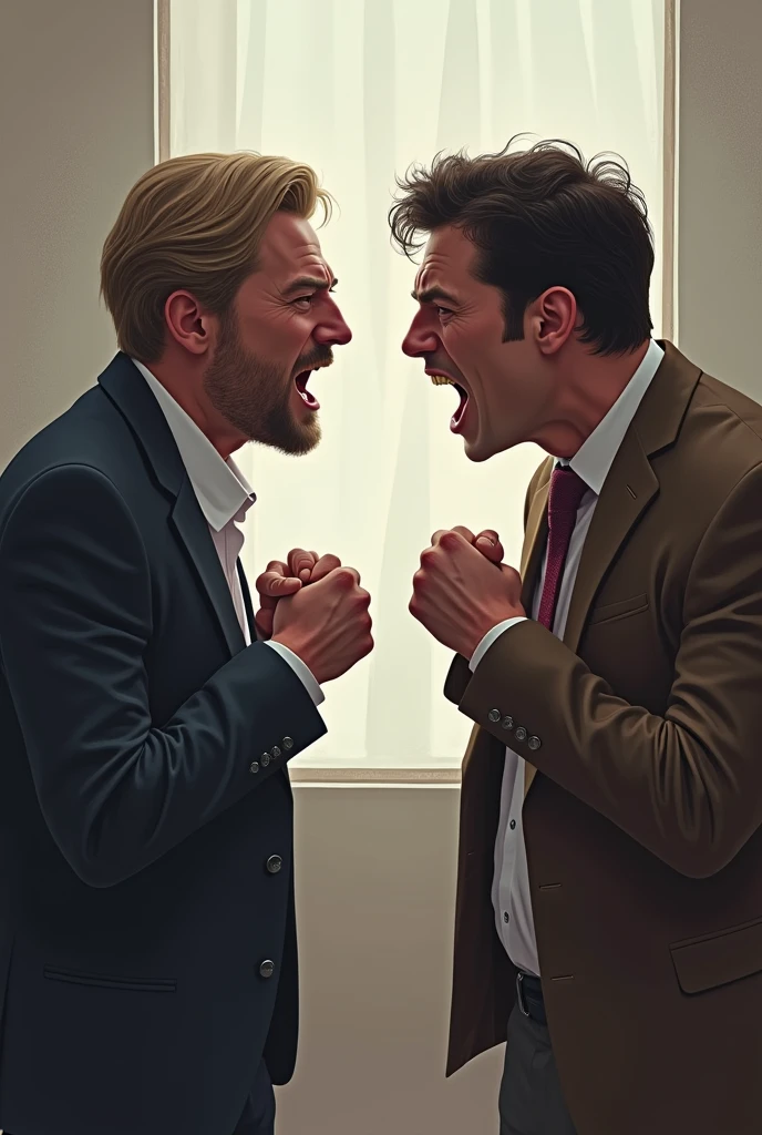 An image showing two people in a heated argument, with one of them showing visible signs of frustration or exhaustion.
