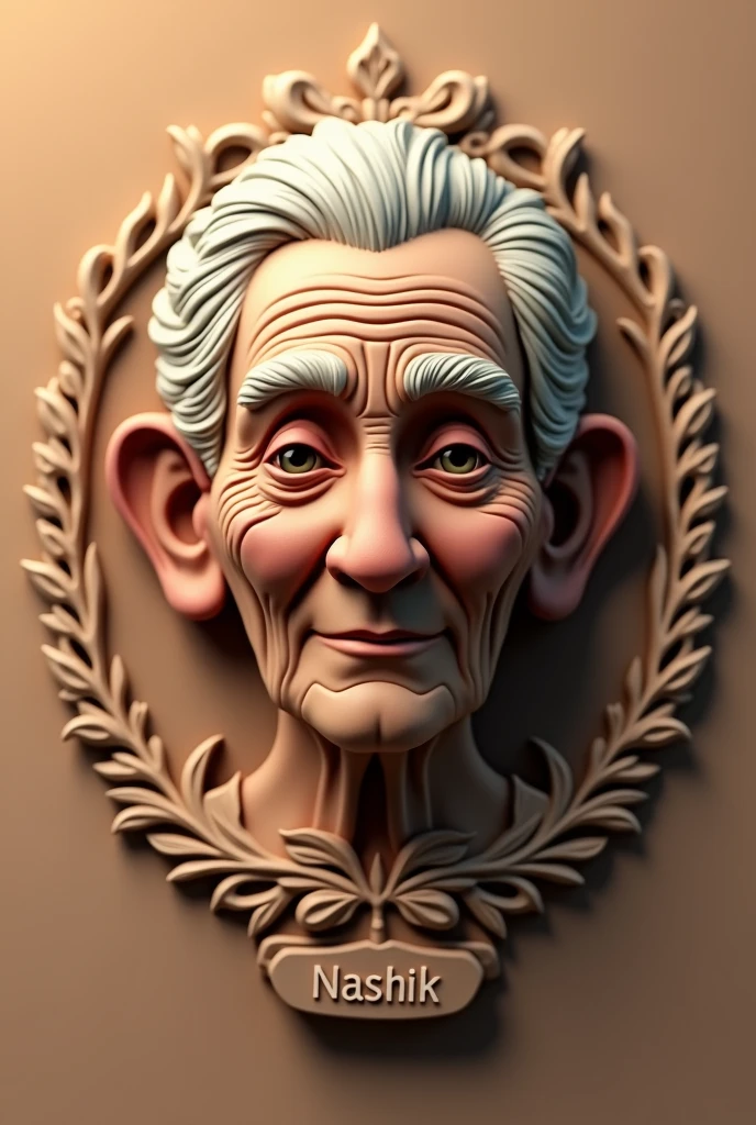 Create 3d logo a older front image and text manavseva Care Center Old age Home Nashik
