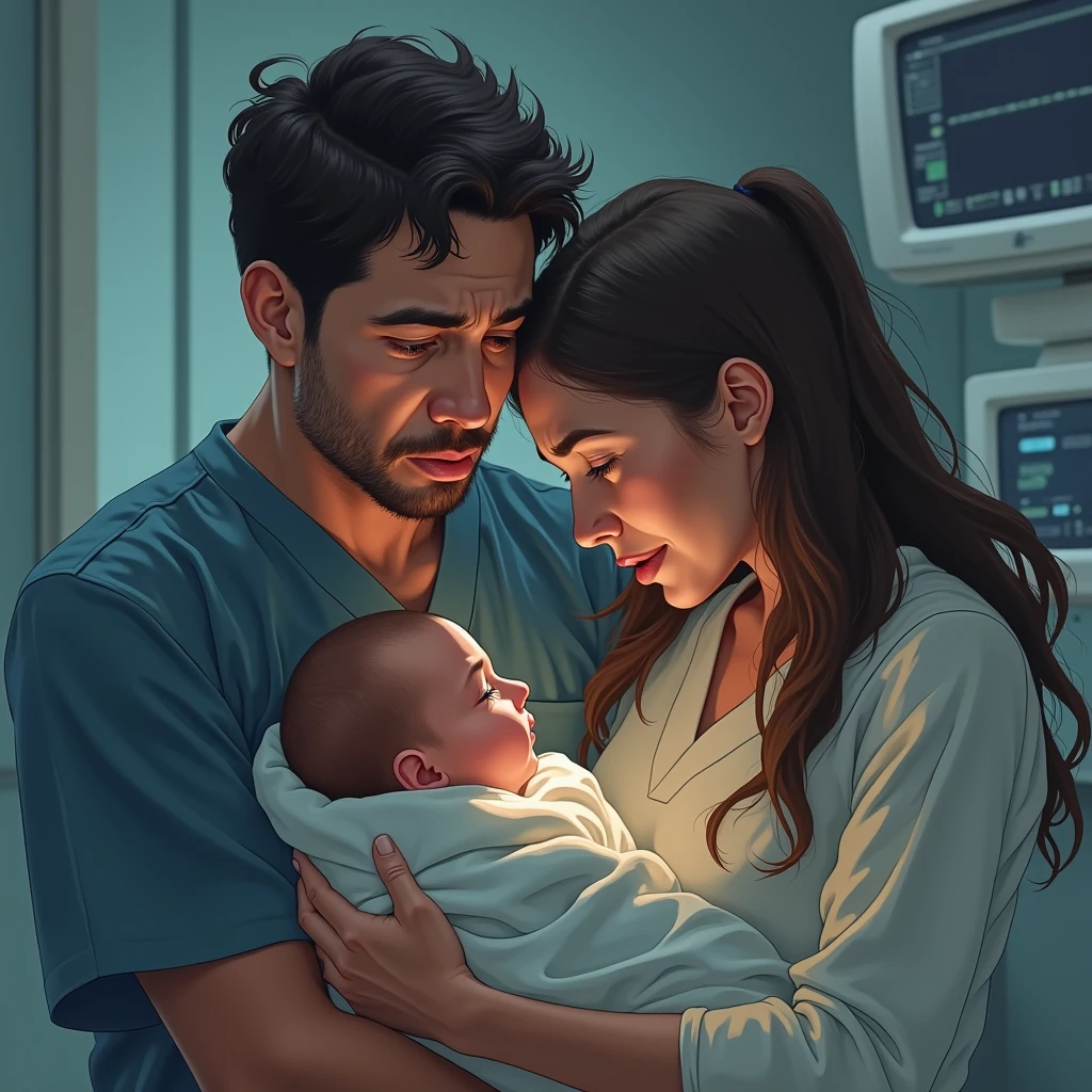 দুঃখি বাবা মায়ের সাথে 3 মাসের অন্ধ বাচ্চা ও ডাক্তার