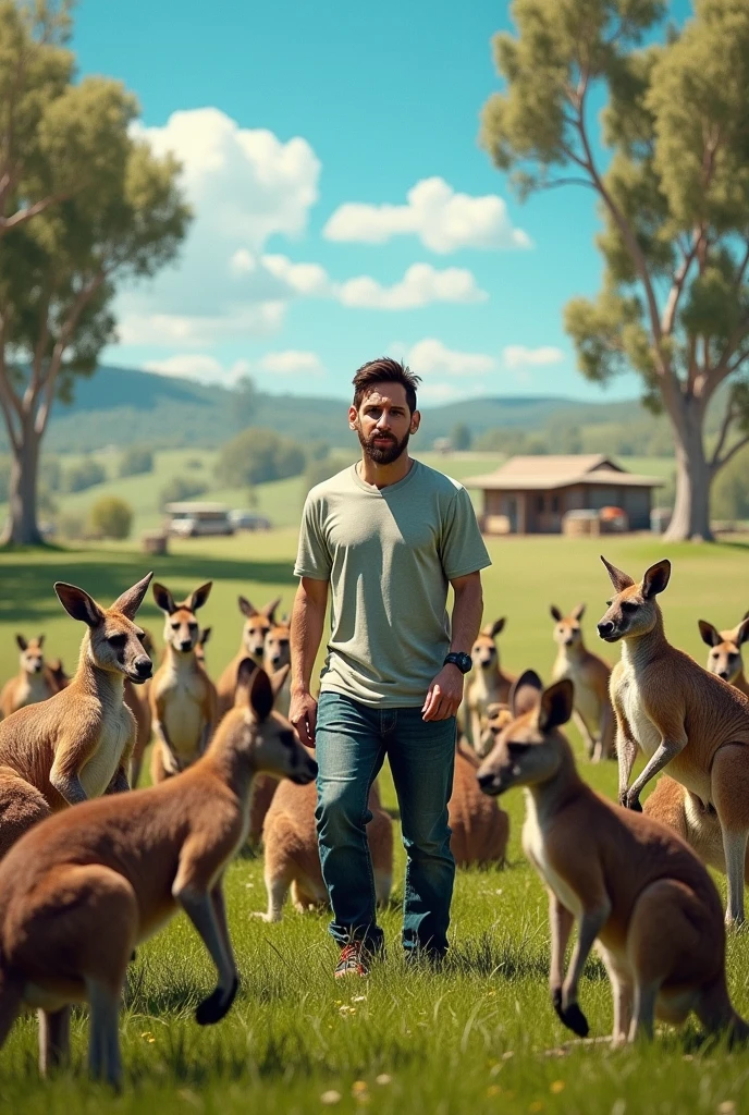 Messi has a kangaroo farm